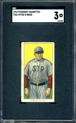 T206 Piedmont Peter O'Brien SGC 3 VG *St. Paul Saints* - Image 1 of 2
