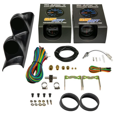 Medidores de temperatura GlowShift B7 35 impulso e transmissão + pod para 87-97 Ford F-Series - Imagem 1 de 4