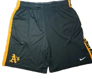 Nike Oakland A’s Shorts Men's Large Green Athletics Dri-Fit Pockets MLB Baseball - Picture 1 of 12