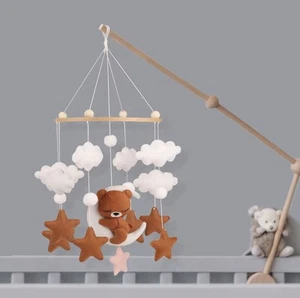 Baby Wooden Mobile crib Bear Kingdom Crib Decoration Gift Set - Imagen 1 de 7