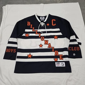 Gr. LARGE Billionaire Boys Club Big Buck Hockey Trikot marine weiß orange Pullover - Bild 1 von 22