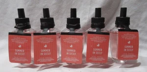 Lote de 5 bombillas de recarga de flores de pared White Barn Bath & Body Works VERANO EN SICILIA - Imagen 1 de 4