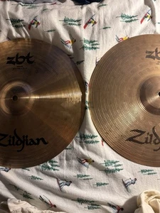 ⚡️Zildjian ZBT Plus 14” Hi-Hat Cymbal Pair Near Mint - Picture 1 of 18