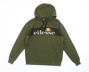 Sudadera con capucha y logotipo Ellesse XS verde para hombre - Imagen 1 de 12