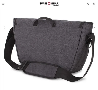 瑞士 5302 Getaway 便携式电脑 邮差包 - Heather 灰色 全新带标签 — 第 1/4 张图片
