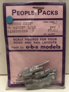 Spur O Metallfiguren - 3 Passagiere (Figur Set Spur O) - ABS Models F7.03 - Bild 1 von 1