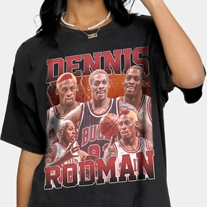 Dennis Rodman Vintage Shirt,Basketball Tee,Dennis Rodman Classic 90s Graphic Tee - Picture 1 of 11