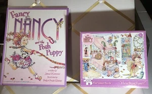 Fancy Nancy I Love Being Fancy 100 Piece Glitter Puzzle Briarpatch 2007 and Book - Picture 1 of 9
