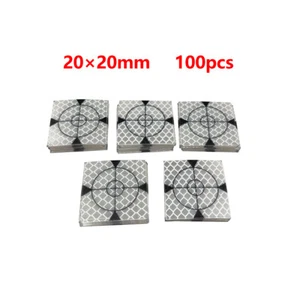 100PCS Reflector Sheet 20X20mm Reflective Tape Target For Total Station Survey - Picture 1 of 6