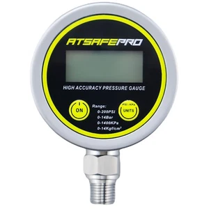 ATsafepro Misuratore di Precisione Digitale Acciaio Inox Acqua Gas Aria - Foto 1 di 6