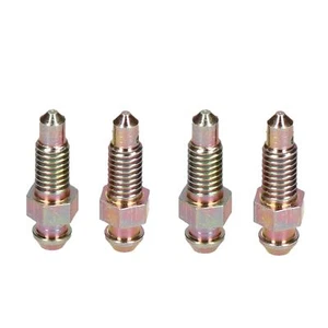 6mm x 1mm Short Steel Brake Caliper Bleeding Bleed Nipple Screw Bleedscrew 4pc - Picture 1 of 3