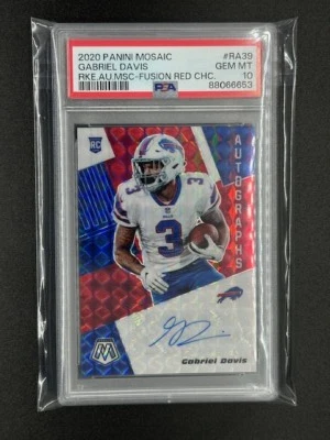 2020 Mosaic Gabriel Davis Rookie Auto Fusion Red Choice - PSA 10 - Image 1 of 2
