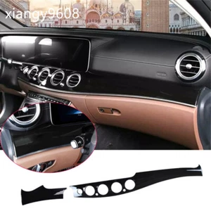 Tapicería de tablero de consola central negra brillante para Mercedes Benz Clase E W213 2016-23 - Imagen 1 de 13
