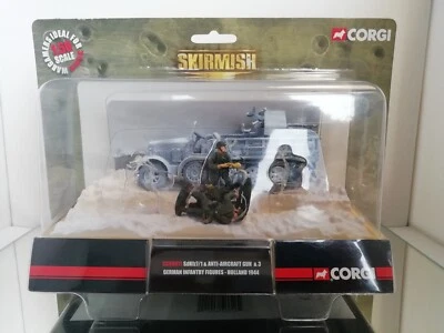 Corgi Skirmish CC60011 SdKfz7/1 & Anti-Aircraft Gun & 3 German Infantry Figures - Photo 1/4