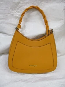 Nanette Lepore Hobo Orange Handbag Braided Strap Faux Leather Look - Picture 1 of 17