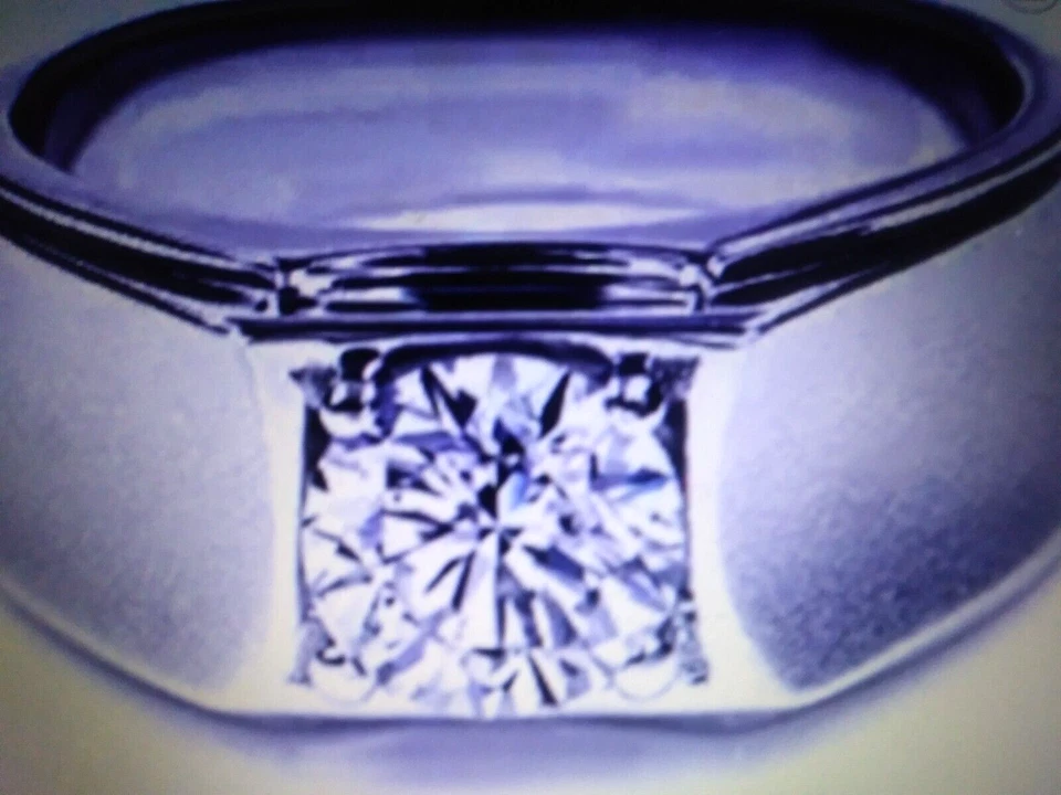 ANILLO ALIANZA DE BODA DE DIAMANTES MOISSANITA GENUINOS SS ORO 18K Y SS PARA HOMBRE TALLA 9 + BONIFICACIÓN Foto 1 de 1