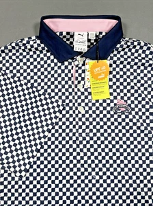 Puma Herren XL Arnold Palmer Glen Oaks Kurzarm Stretch Kariert Golf Polo - Bild 1 von 13