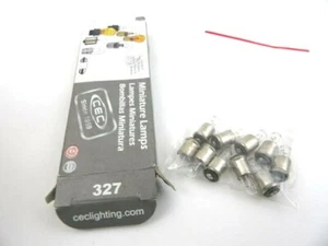 Box of 10 CEC 327 Miniature Lamps 28 Volt 1.12 Watts Midget Flange Base - Picture 1 of 6