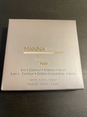 Manna Kadar Beauty 3 in 1 Contour Shadow Blush In Posh Full Size .24 oz 6.8g NIB - Image 1 of 3