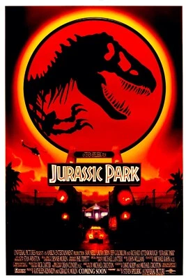 1993 Jurassic Park Movie Poster 11X17 Sam Neill Laura Dern Jeff Goldblum 🌋🍿