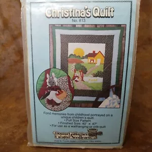 Vintage 1982 Christina's Quilt Pattern 813 Donna Gallagher Crib Blanket Needle - Picture 1 of 2