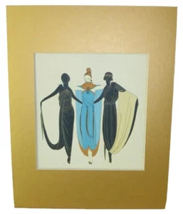 Erte Gouache Superb Fashion Design Painting on Stiff Paper Artwork - Picture 1 of 10