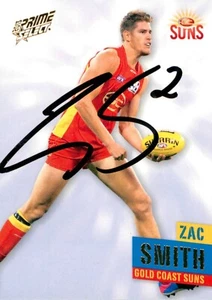Signed 2013 GOLD COAST SUNS AFL Card ZAC SMITH - Bild 1 von 2