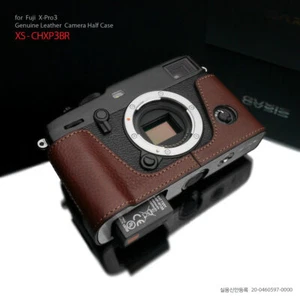 Media funda de cuero genuino Gariz XS-CHXP3BR para Fuji X-Pro3 XPRO3, marrón - Imagen 1 de 11
