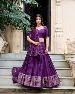 New Indian Lengha Pakistani Bollywood Navratri Ethnic Wear Wedding Lehenga Choli - Picture 1 of 6