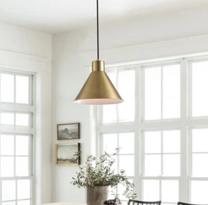 gold pendant hanging light fixture #72 - Picture 1 of 9