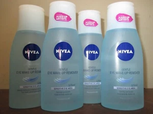 Lot of 4 NIVEA gentle Eye Make Up Remover sensitive eye area 125ml - Picture 1 of 1