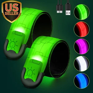 Rechargeable LED Armband 2-Pack, High Visibility Reflective Running Gear for Nig - Picture 1 of 7