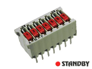 3pcs DIP SWITCH 7 position, Through Hole, pitch 2,54mm, 161390-7 AMP - Bild 1 von 1