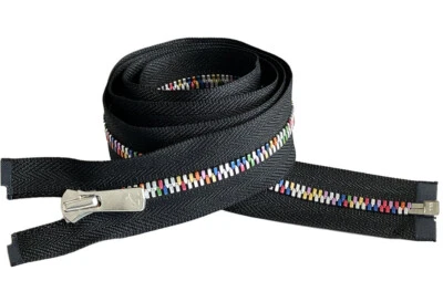 Excella Light Zipper YKK #5 Rainbow Element Automatic Lock Separating 7" - 36”