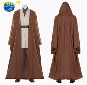 Star Wars Jedi Knight Obi-Wan Cosplay Costume Uniform Adult Outfit Halloween Hot - Picture 1 of 25