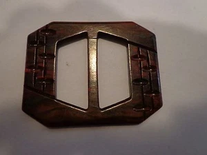 Lot of 10 Vintage Large Brown Deco Buckle Slides Unused USA Seller Sewing Crafts - Picture 1 of 2