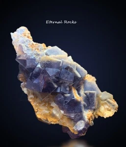 Cubic Fluorite Phantom Crystal, Deep Color Phantom,Well Terminated Cubic Cluster - Picture 1 of 5