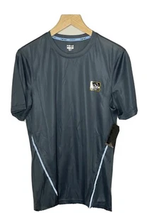 Hind Men's Shirt Hydra Solace Running Shirt Zip Pocket Midnight Blue Small NEW - Picture 1 of 8