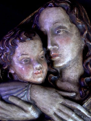 grosse  Wand Keramik SK TYROL -  Maria mit Jesuskind - Stil Bozener - Image 1 of 4