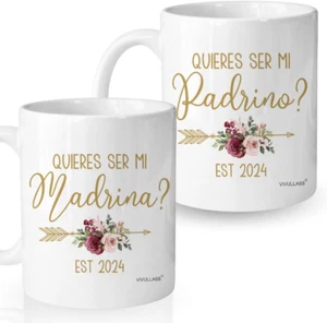 "Baptism Godparents Proposal Gift Set" - Picture 1 of 6