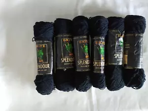 DRITZ "Splendour" Yarn-- 6 skeins Color Black - Picture 1 of 3