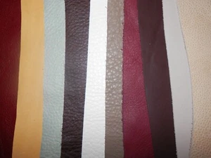 10 pcs Various Colored Leather Remnants / Scraps Various Thickness #604 - Picture 1 of 11