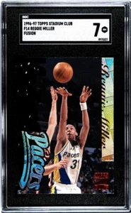 1996-97 Topps Stadium Club F14 Reggie Miller	Fusion SGC 7 NM Pacers HOF  - Picture 1 of 2