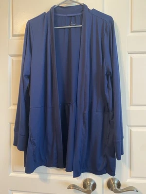 Cárdigan Cuddl Duds Grande Azul Marino Frente Abierto Con Capucha Ultra Suave Cómodo Acogedor Foto 1 de 4