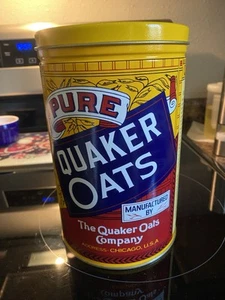 Vintage Quaker Oats Tin 1984 Limited Edition Pure Rolled White Oats Company - Picture 1 of 6