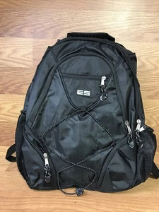 Mochila escolar EA Computer Book doble cremallera negra tamaño mediano senderismo gimnasio activo - Imagen 1 de 3