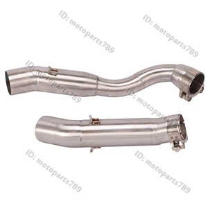 Slip On For Suzuki GSXR1000 2009-2011 Motorcycle Exhaust Middle Link Pipe Steel - Picture 1 of 5