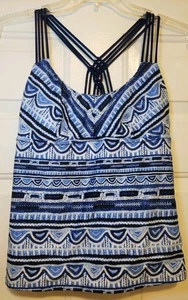 NWT Ladies NANETTE LEPORE Blye & White Padded Swim Top, size M - Picture 1 of 3
