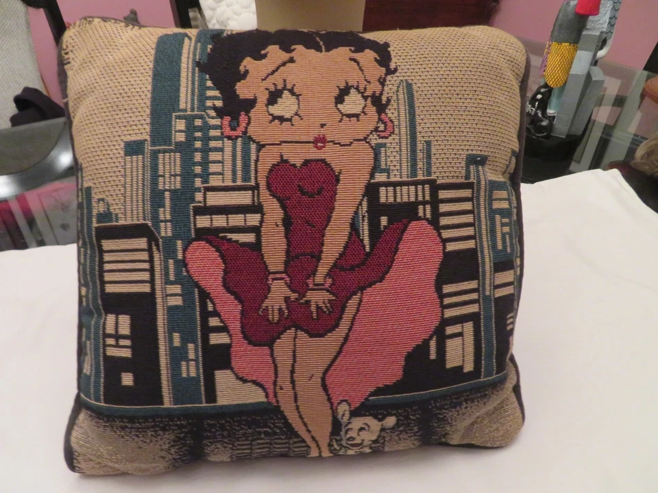 Vintage Betty Boop Throw Pillow 1996 The Hearst Corporation 12" x 12" - Image 1 of 4