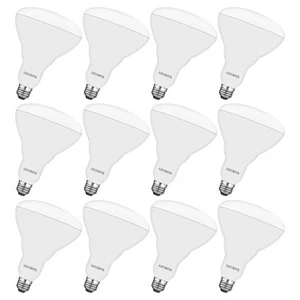 Luxrite BR40 LED Light Bulbs 13W=85W Bright White Dimmable 1100LM E26 12 Pack - Picture 1 of 7